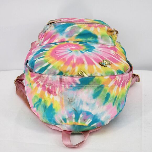 Stoney Clover Lane Tie Dye Nylon Backpack Pink Blue Yellow Pineapple Cloud Patch - Picture 6 of 16